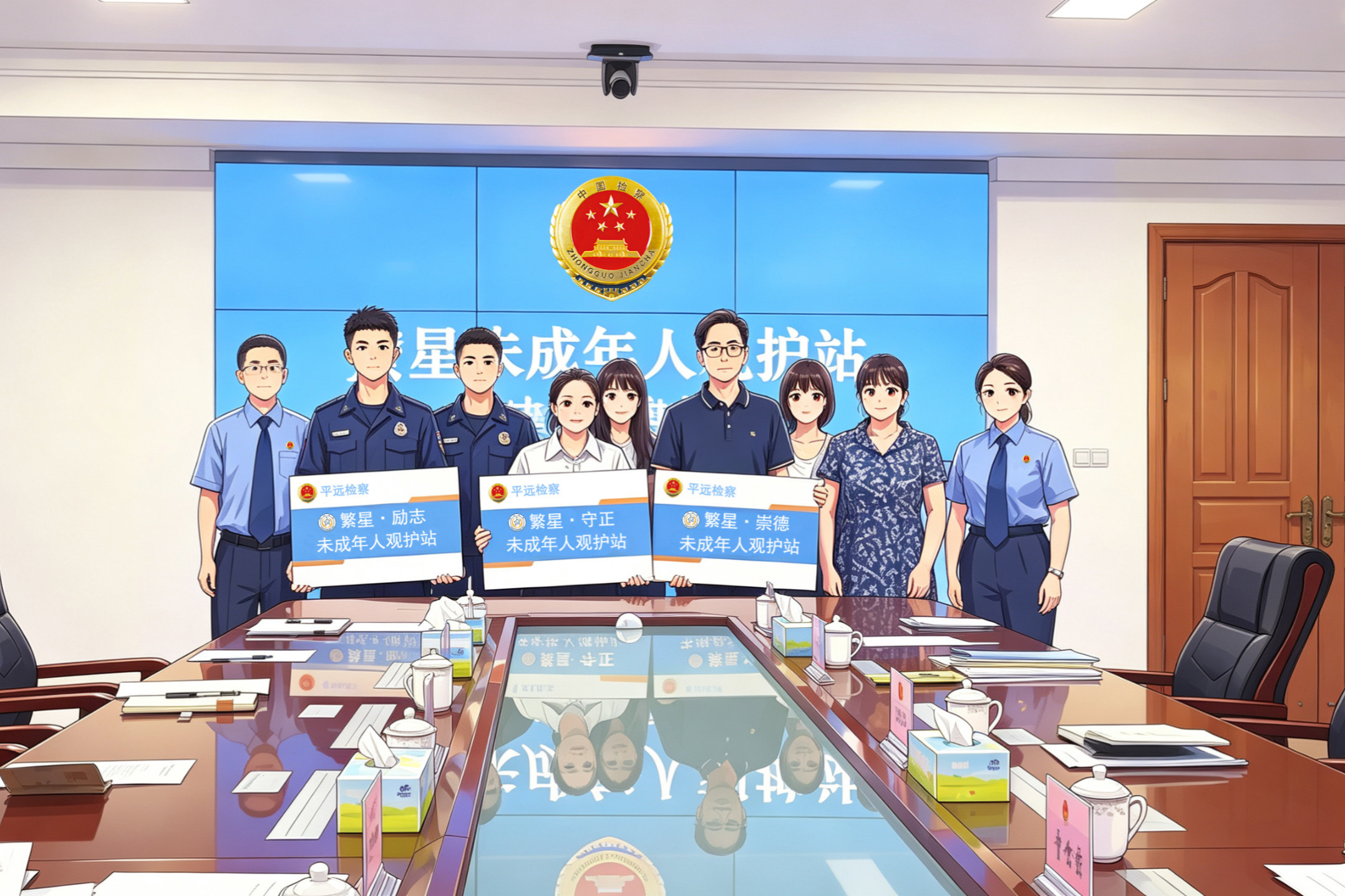 （图片5）2023年9月，我院联合县文化广电旅游体育局、县消防救援大队、大柘镇人民政府、县程旼故居管理处、黄沙村民委员会举行繁星未成年人观护站共建授牌仪式.jpg